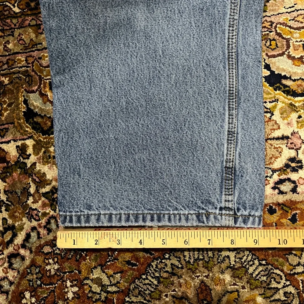 Carhartt Carpenter Jeans Mens 36x33 Light Wash Denim Utility Work Pants Blue
